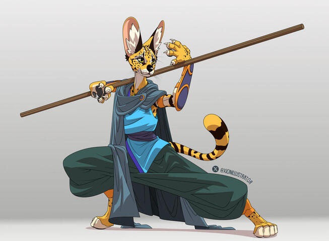 Clover the mighty tabaxi monk